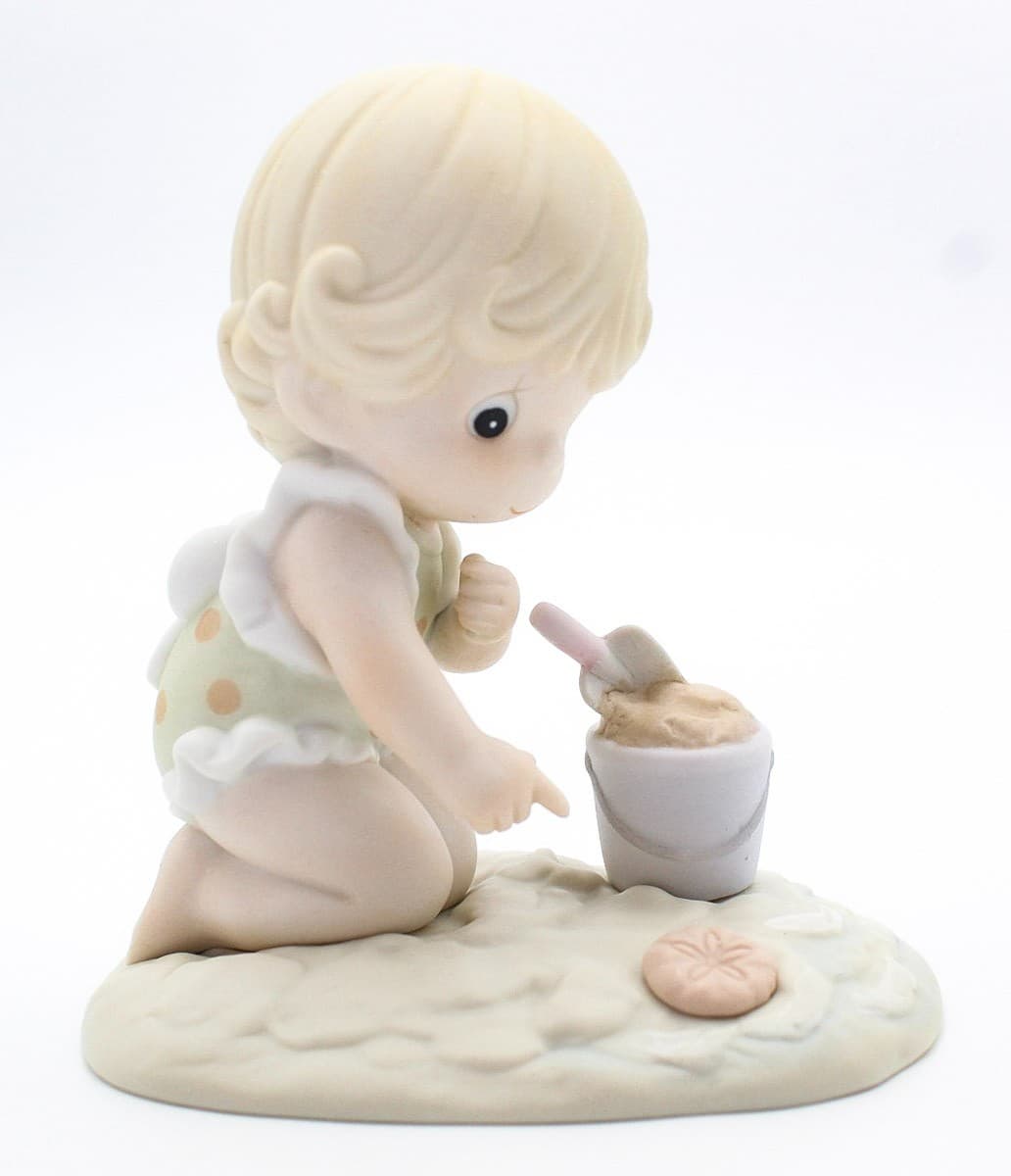 Precious Moments His Little Treasure Enesco Porcelain Figurine 1993 - Thumbnail 2