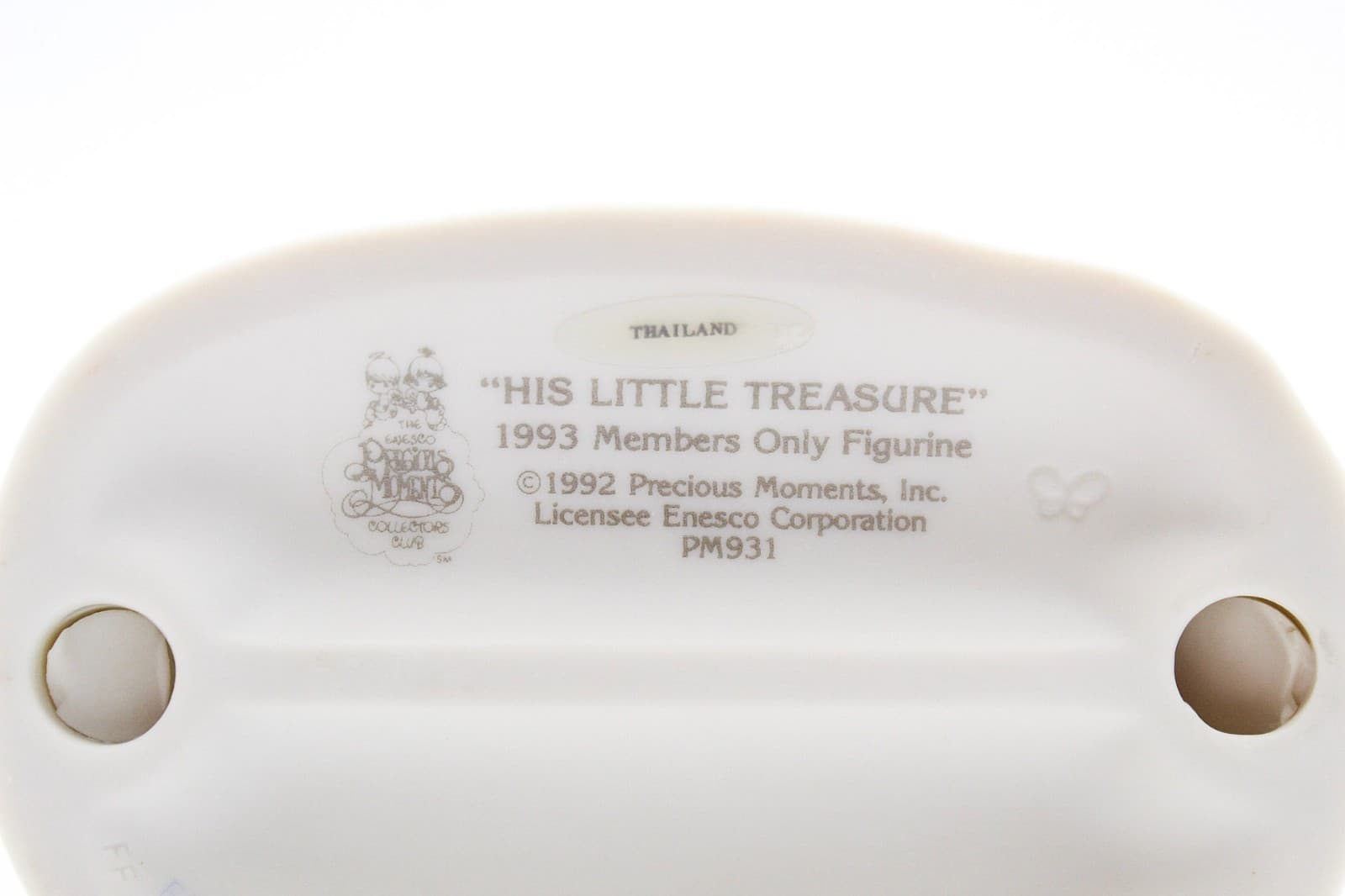 Precious Moments His Little Treasure Enesco Porcelain Figurine 1993 - Thumbnail 7