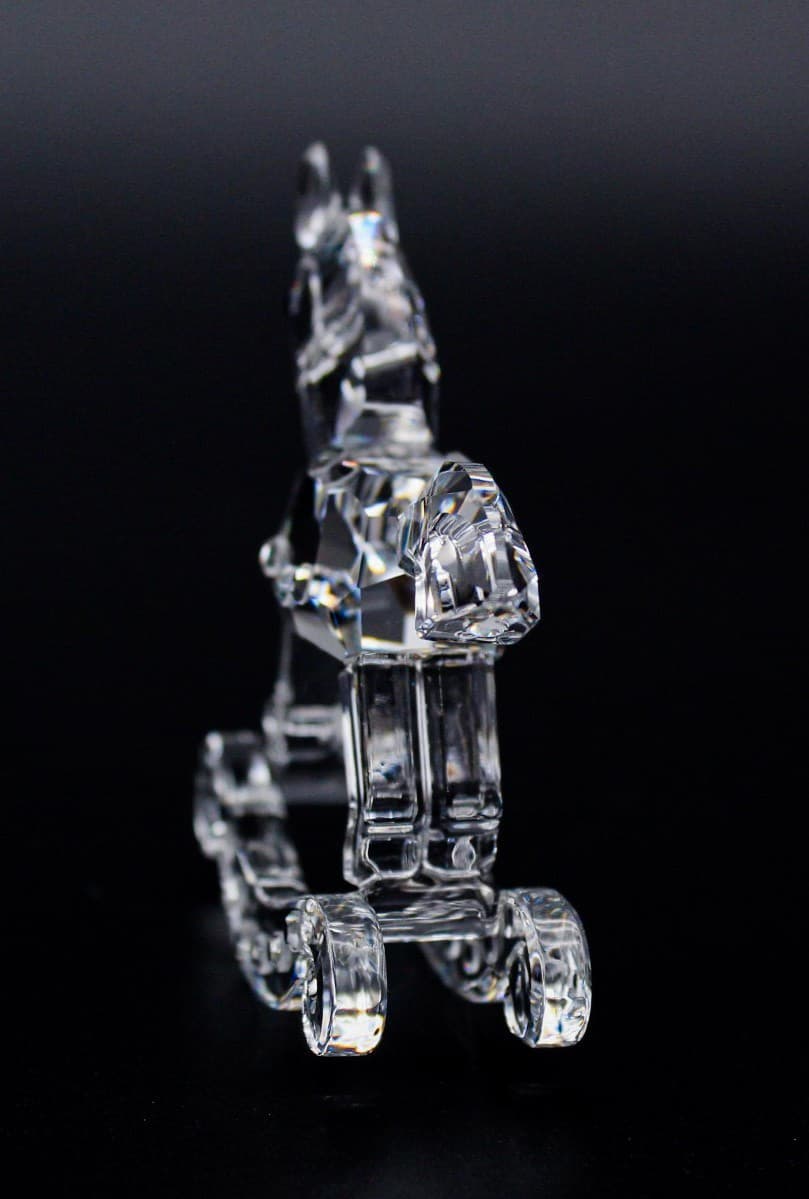 Swarovski Retired Silver Crystal Rocking Horse Figurine With Box 183270 - Thumbnail 6