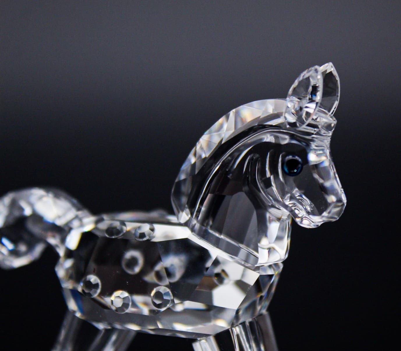 Swarovski Retired Silver Crystal Rocking Horse Figurine With Box 183270 - Thumbnail 9