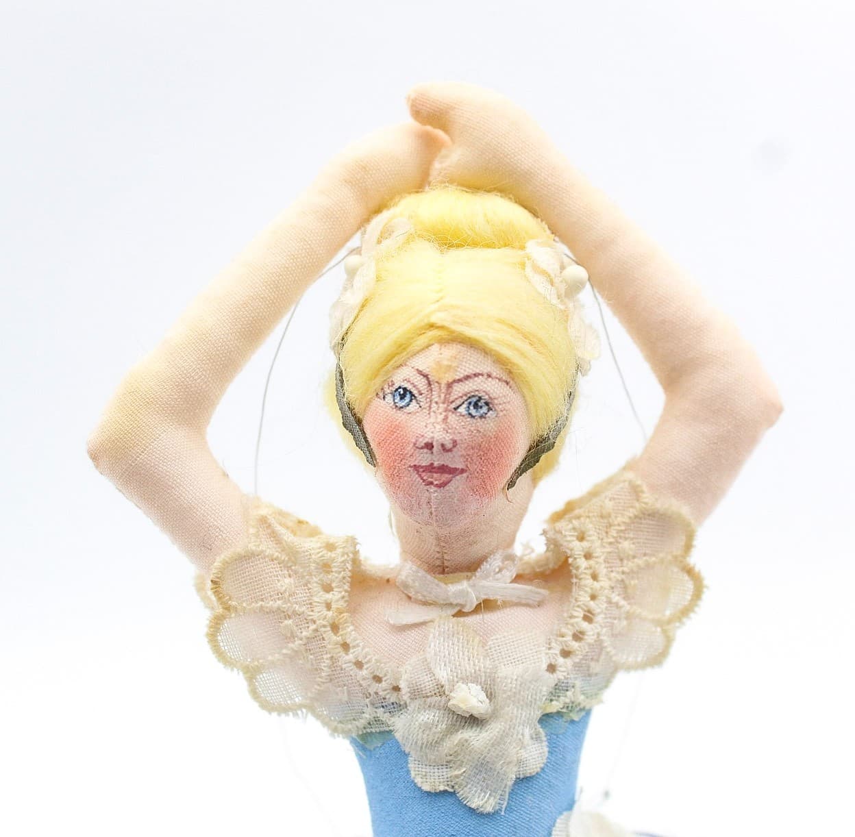 Gladys Boalt 1989 Hand Crafted Cloth Nutcracker Daisy Dancer Christmas Ornament - Thumbnail 2