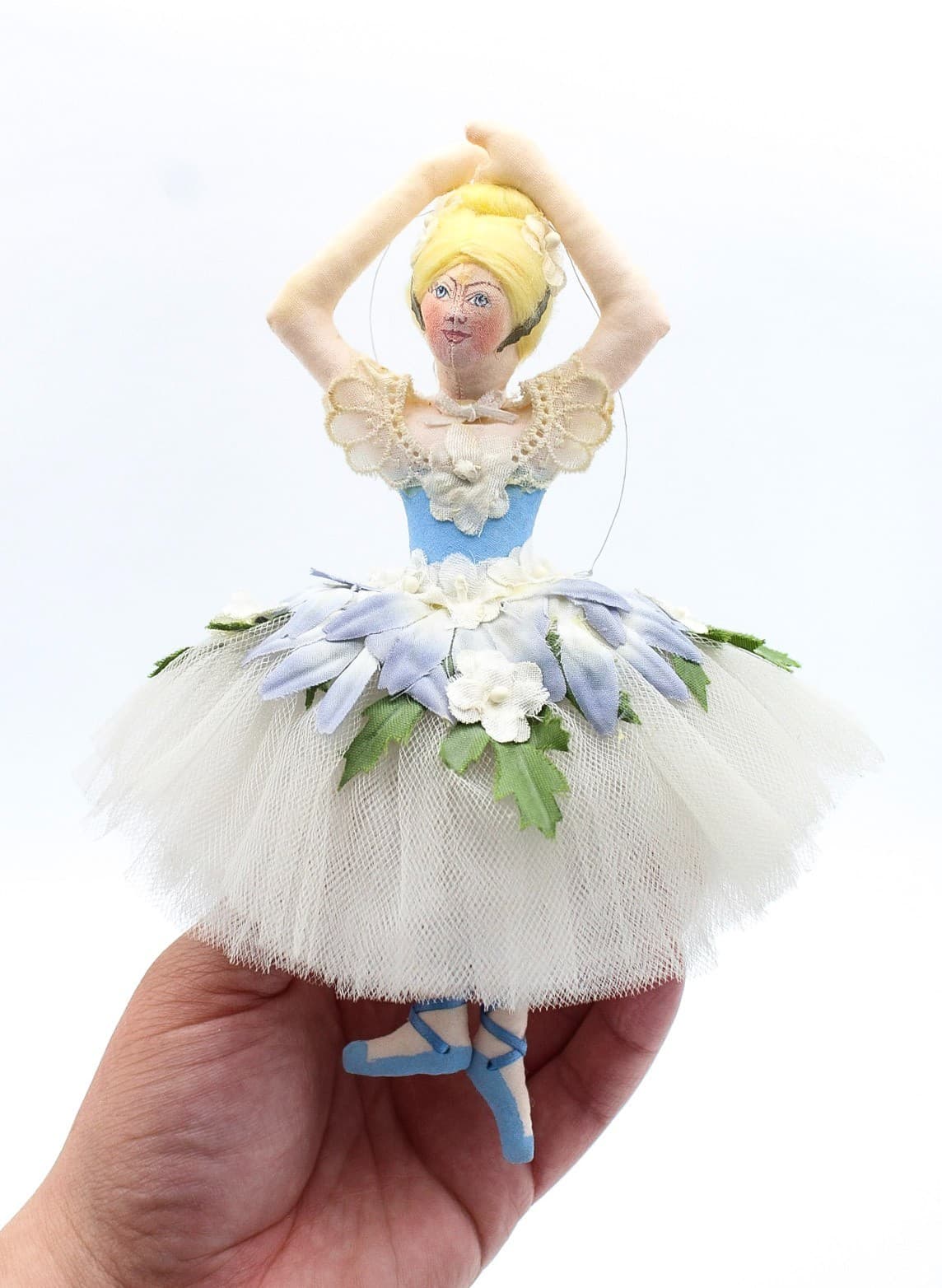 Gladys Boalt 1989 Hand Crafted Cloth Nutcracker Daisy Dancer Christmas Ornament - Thumbnail 9