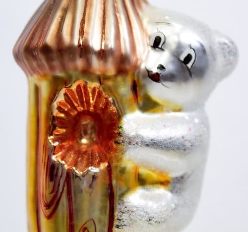 CHRISTOPHER RADKO "Honey Bear" 1990's Glass Christmas Ornament Vintage - Thumbnail 3