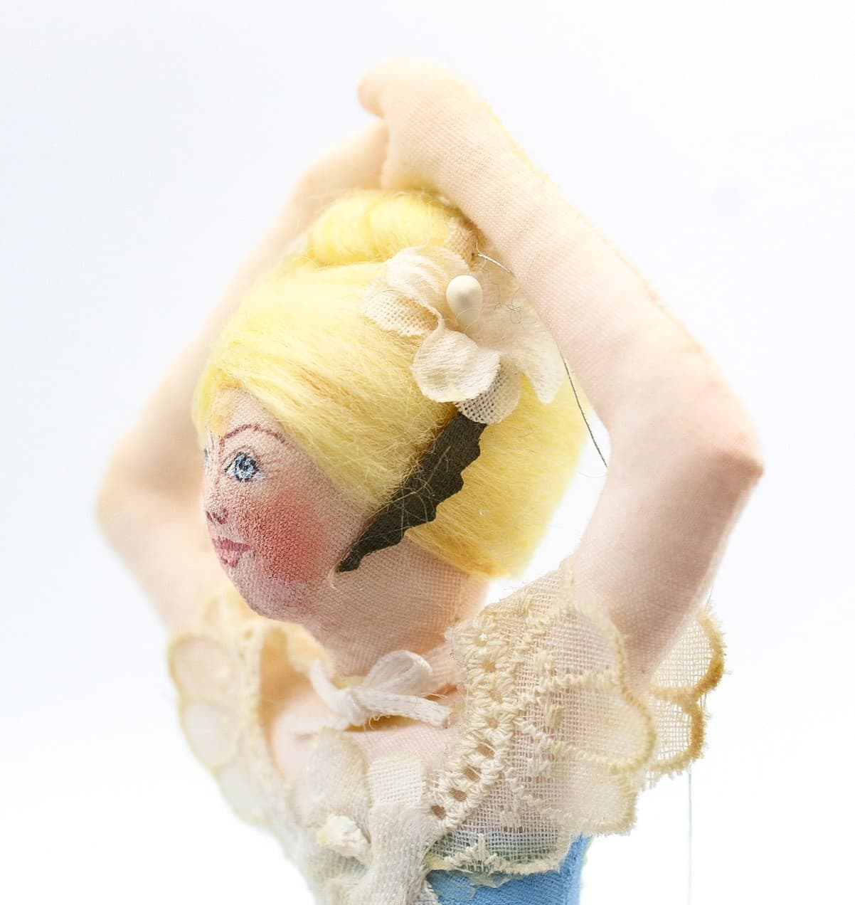 Gladys Boalt 1989 Hand Crafted Cloth Nutcracker Daisy Dancer Christmas Ornament - Thumbnail 3