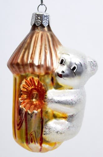CHRISTOPHER RADKO "Honey Bear" 1990's Glass Christmas Ornament Vintage - Thumbnail 6