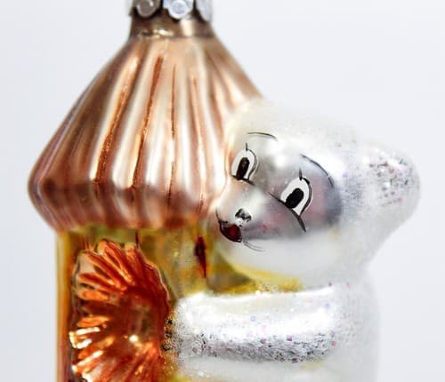 CHRISTOPHER RADKO "Honey Bear" 1990's Glass Christmas Ornament Vintage - Thumbnail 2