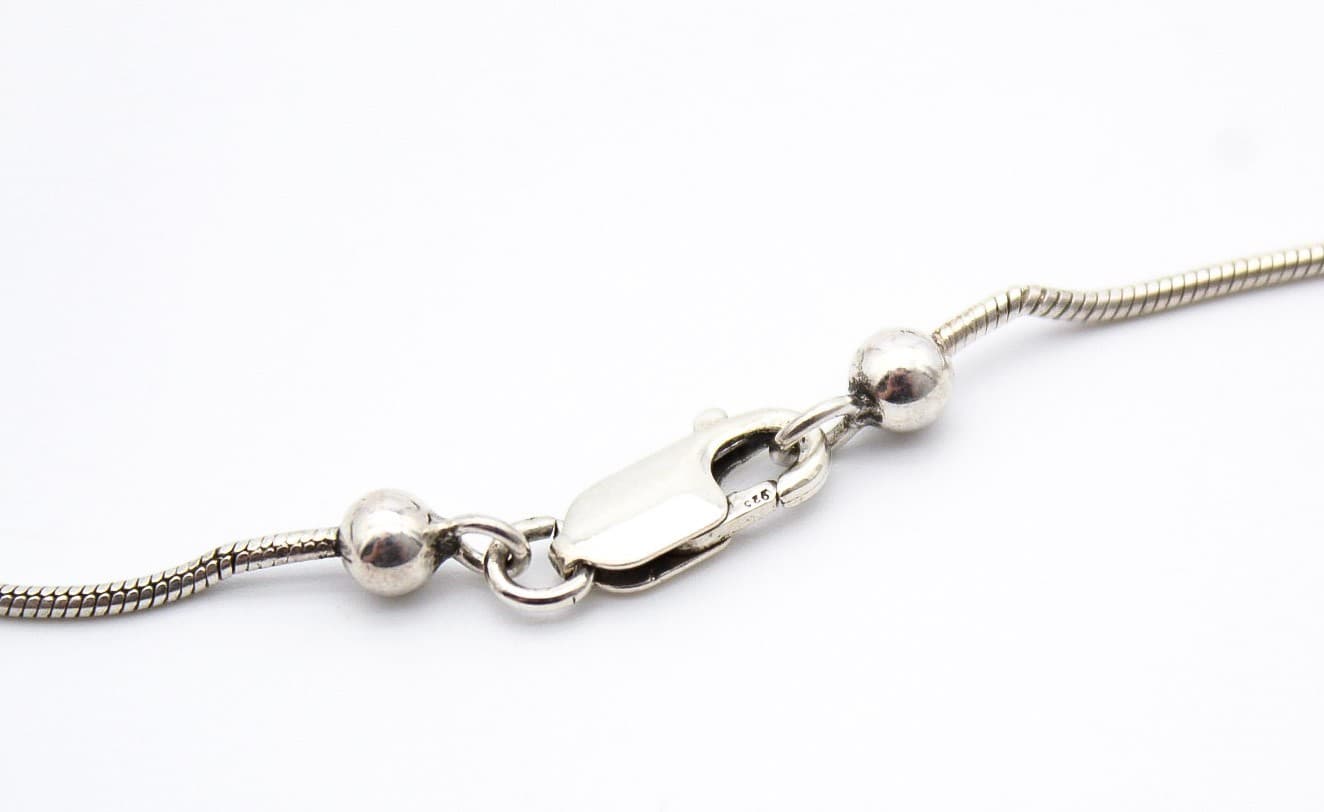 Vintage Sterling Silver 925 Organic Floating Leaf Motif Long Statement Necklace - Thumbnail 4