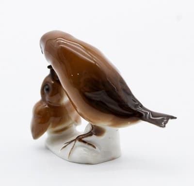 Hutschenreuther Germany K. Tutter Robin Bird Mom Feeding Porcelain Figurine - Thumbnail 4