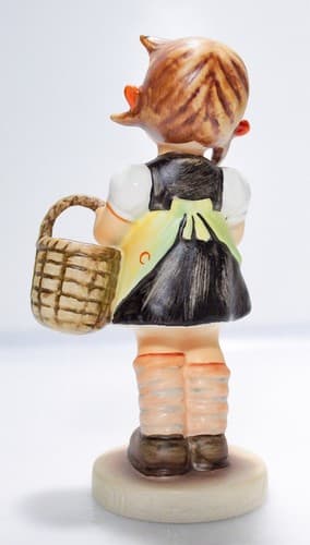GOEBEL HUMMEL W. Germany "Sister" Girl w/ Basket Porcelain Figurine TMK6 - Thumbnail 3