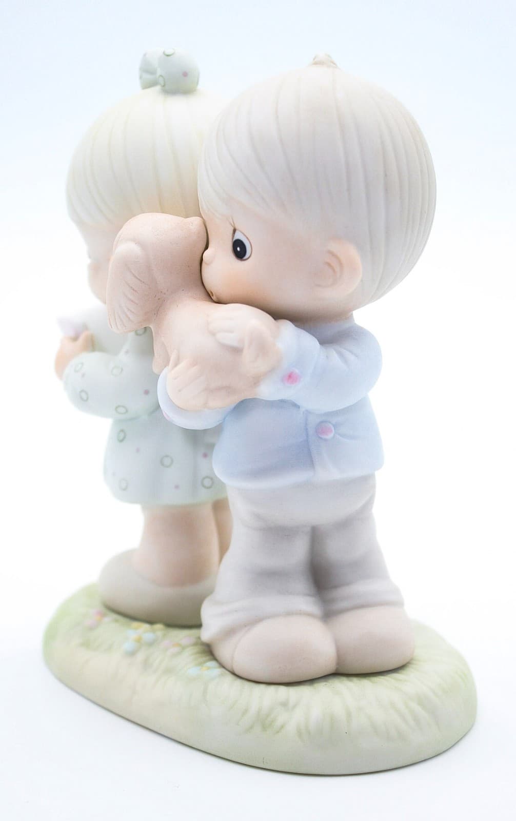 Precious Moments Puppy Love Is From Above Enesco Porcelain Figurine 1987 - Thumbnail 4