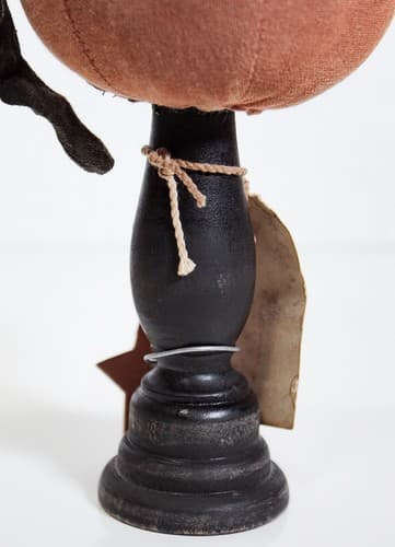 Vintage Handmade Primitive Folk Ark Halloween Pumpkin Motif Doll Decoration - Thumbnail 5