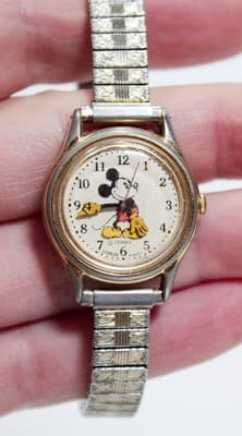 Vintage Mickey Mouse Disney LORUS Quartz Stretch Band Watch - Thumbnail 5