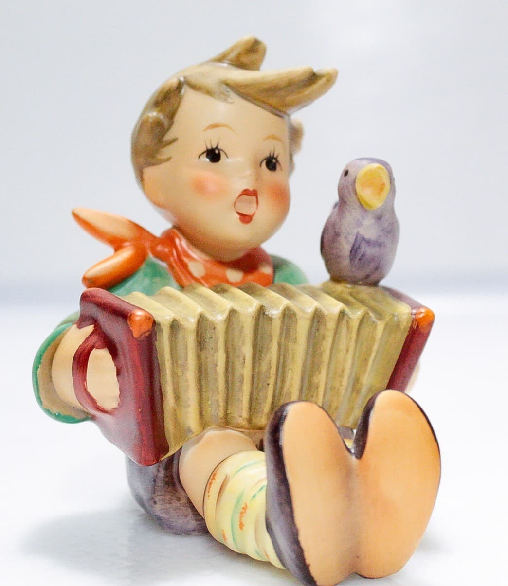 GOEBEL HUMMEL Germany "Let's Sing" Hand Painted Porcelain Figurine TMK6 - Thumbnail 6