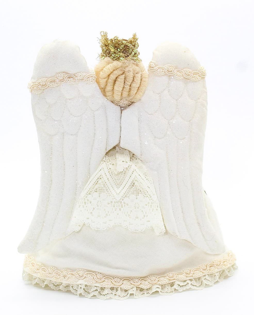Gladys Boalt 1994 Artisan Signed Angel Tree Topper Christmas Ornament RARE 8" - Thumbnail 7