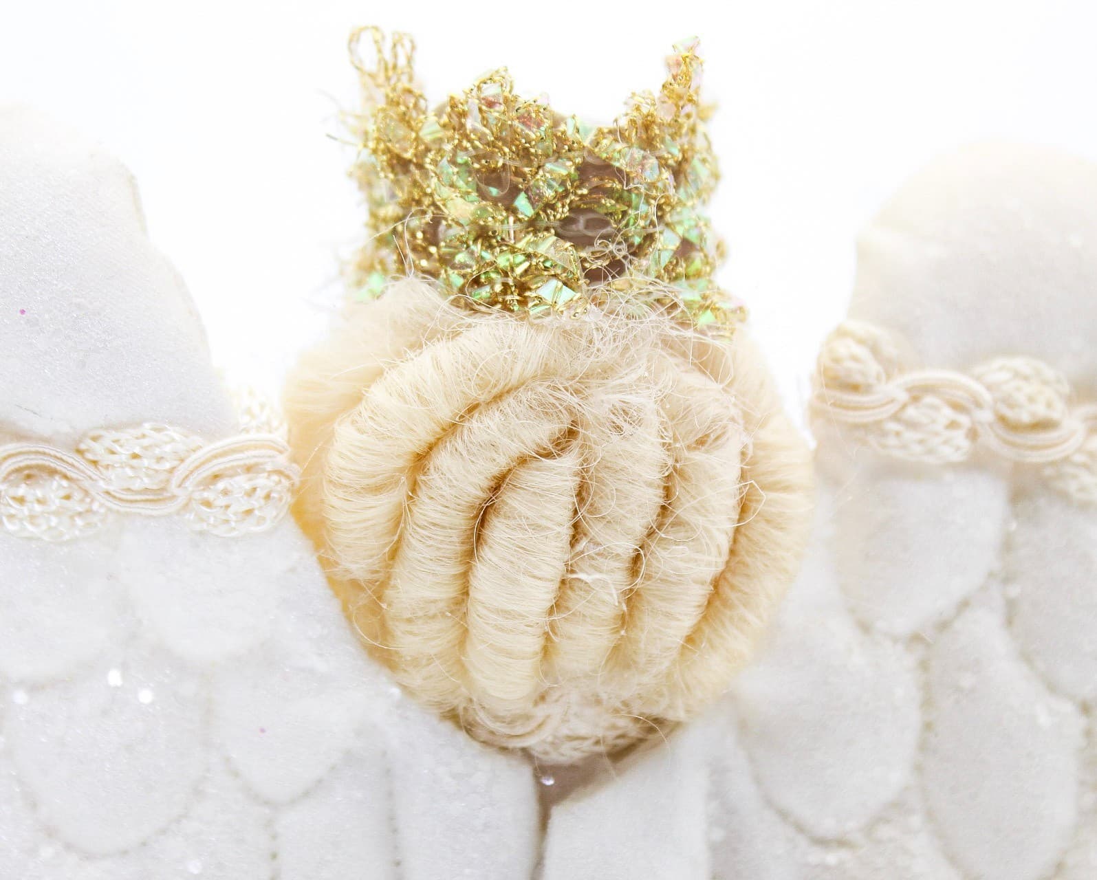 Gladys Boalt 1994 Artisan Signed Angel Tree Topper Christmas Ornament RARE 8" - Thumbnail 11