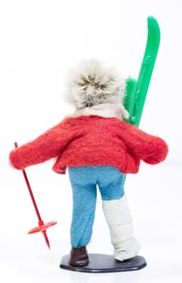 Original Peter Austria Mecki Hedgehog Skier Mohair Felt Steiff Doll - Thumbnail 6