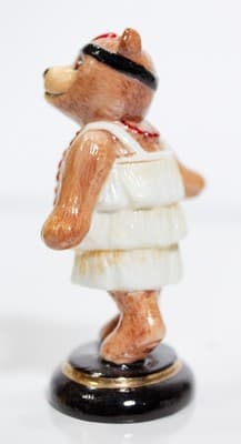 Vintage 2003 HALCYON DAYS Teddy Bear Of The Year Porcelain Miniature Figurine - Thumbnail 5