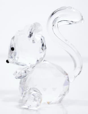 Small Fine Crystal Glass Collectible Squirrel Animal Figurine 3" Tall - Thumbnail 4