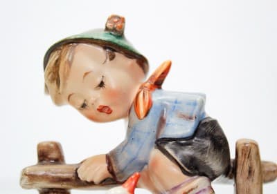 Hummel "Barnyard Hero" TMK3 Hand Painted Boy Germany Porcelain Figurine - Thumbnail 2