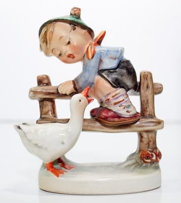 Hummel "Barnyard Hero" TMK3 Hand Painted Boy Germany Porcelain Figurine - Image 1