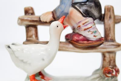 Hummel "Barnyard Hero" TMK3 Hand Painted Boy Germany Porcelain Figurine - Thumbnail 3