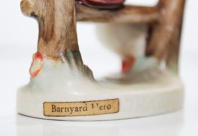 Hummel "Barnyard Hero" TMK3 Hand Painted Boy Germany Porcelain Figurine - Thumbnail 5