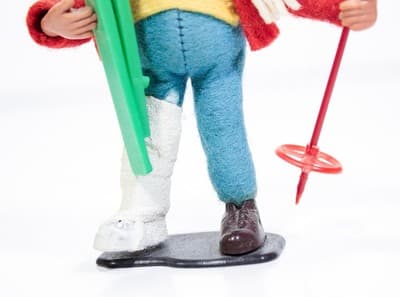 Original Peter Austria Mecki Hedgehog Skier Mohair Felt Steiff Doll - Thumbnail 4