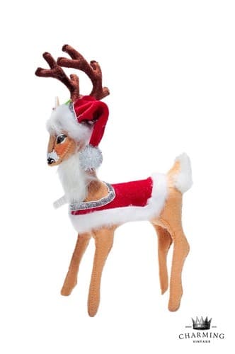 2013 ANNALEE Mobilitee "Silver Sparkle" Reindeer Christmas Artisan Doll 8" w/Tag - Image 1