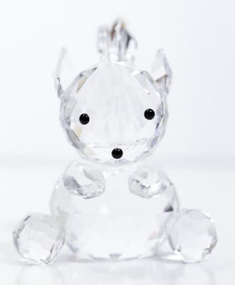 Small Fine Crystal Glass Collectible Squirrel Animal Figurine 3" Tall - Thumbnail 3