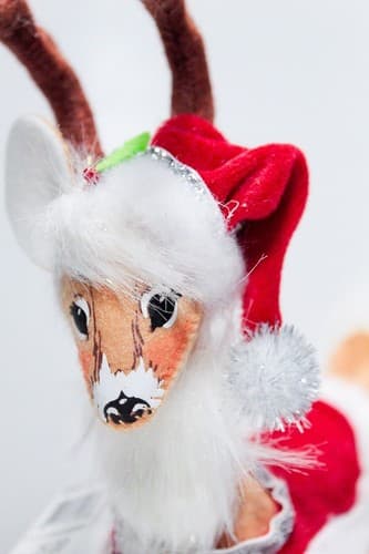 2013 ANNALEE Mobilitee "Silver Sparkle" Reindeer Christmas Artisan Doll 8" w/Tag - Thumbnail 5