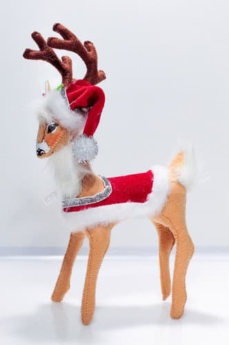 2013 ANNALEE Mobilitee "Silver Sparkle" Reindeer Christmas Artisan Doll 8" w/Tag - Thumbnail 4