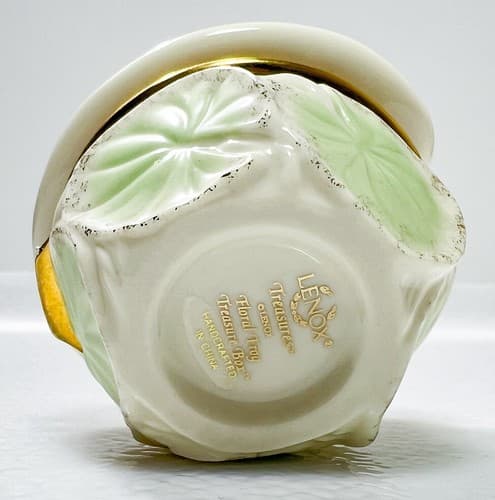 LENOX Vintgae Treasures Floral Frog Treasure Porcelain Trinket Box - Thumbnail 5