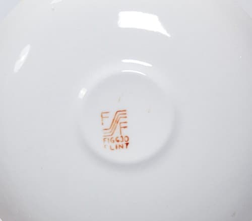 FIGGJO FLINT Norway Vintage Yellow And Gold Demitasse Porcelain Cup & Saucer - Thumbnail 6