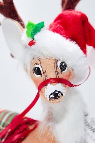 2013 ANNALEE Mobilitee "Silver Sparkle" Reindeer Christmas Artisan Doll 8" w/Tag - Thumbnail 6