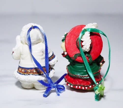 2 Vintage MUFFY VANDERBEAR Eskimo & Alpine Christmas Ornaments - Thumbnail 3