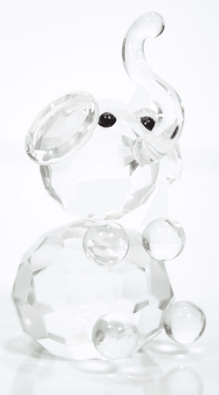 Crystal Glass Collectible Elephant Animal Figurine 3" Tall - Image 1