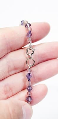 Vtg Natural Stone Amethyst Handcrafted Beaded Statement Necklace Pendant - Thumbnail 7