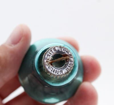 SHINY BRITE Mica Teal Blue Bell Glass Christmas Ornament Vintage - Thumbnail 3