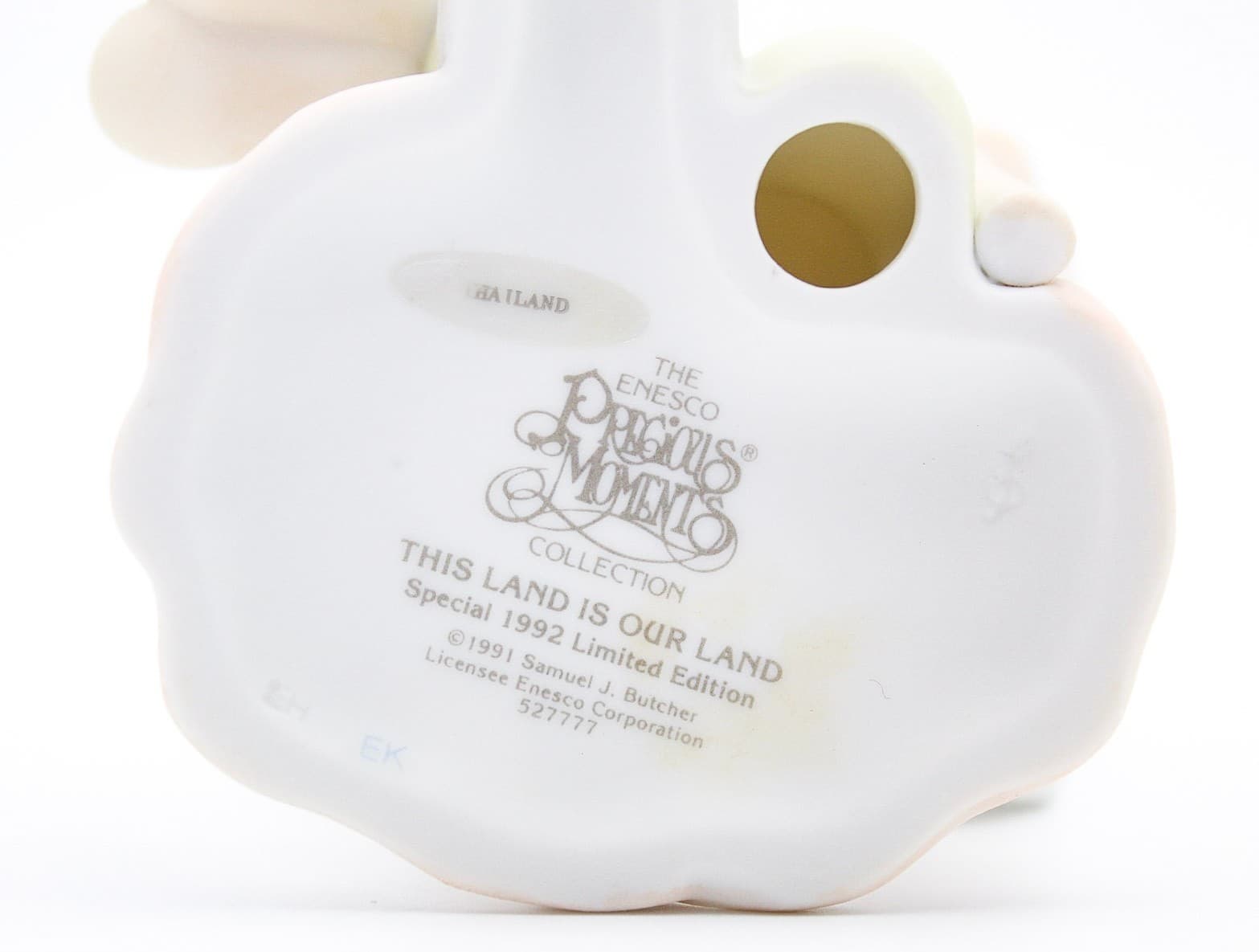 Precious Moments This Land Is Our Land Enesco Porcelain Figurine 1991 - Thumbnail 7