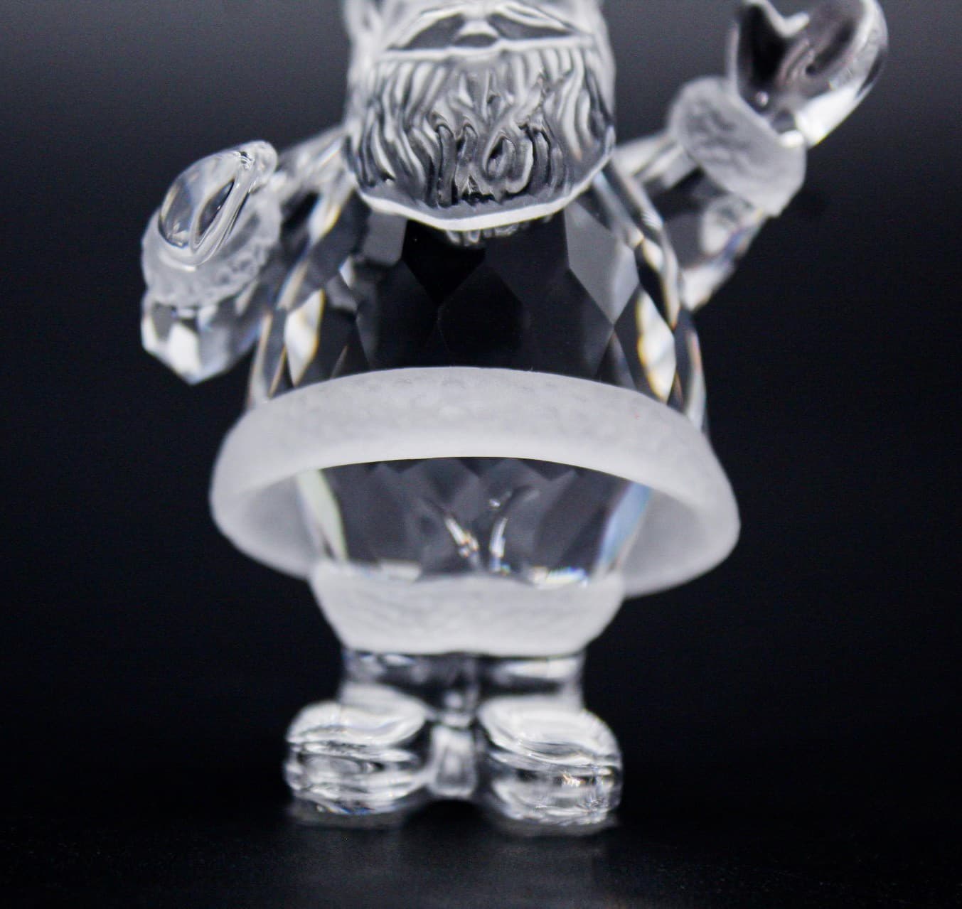 Swarovski Crystal Retired Blue Eyes Santa Claus Figurine 221362 - Thumbnail 4