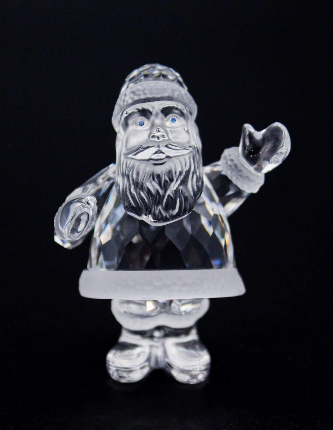 Swarovski Crystal Retired Blue Eyes Santa Claus Figurine 221362 - Thumbnail 2