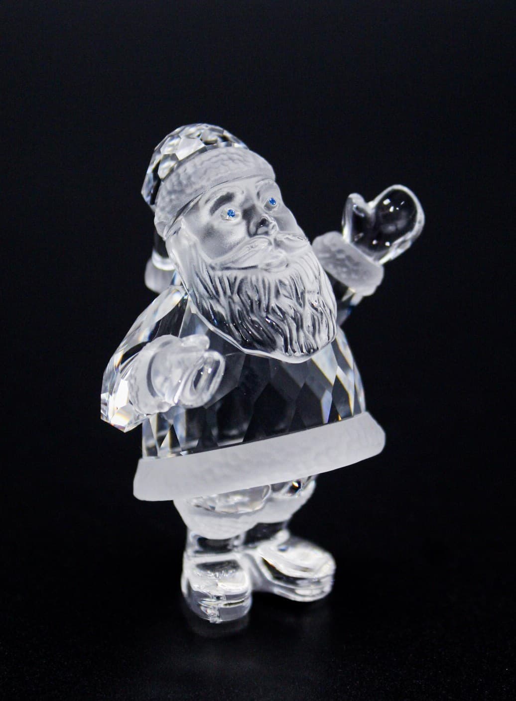 Swarovski Crystal Retired Blue Eyes Santa Claus Figurine 221362 - Thumbnail 9