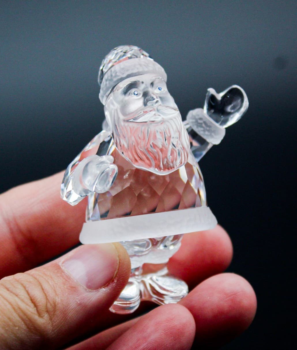 Swarovski Crystal Retired Blue Eyes Santa Claus Figurine 221362 - Thumbnail 7