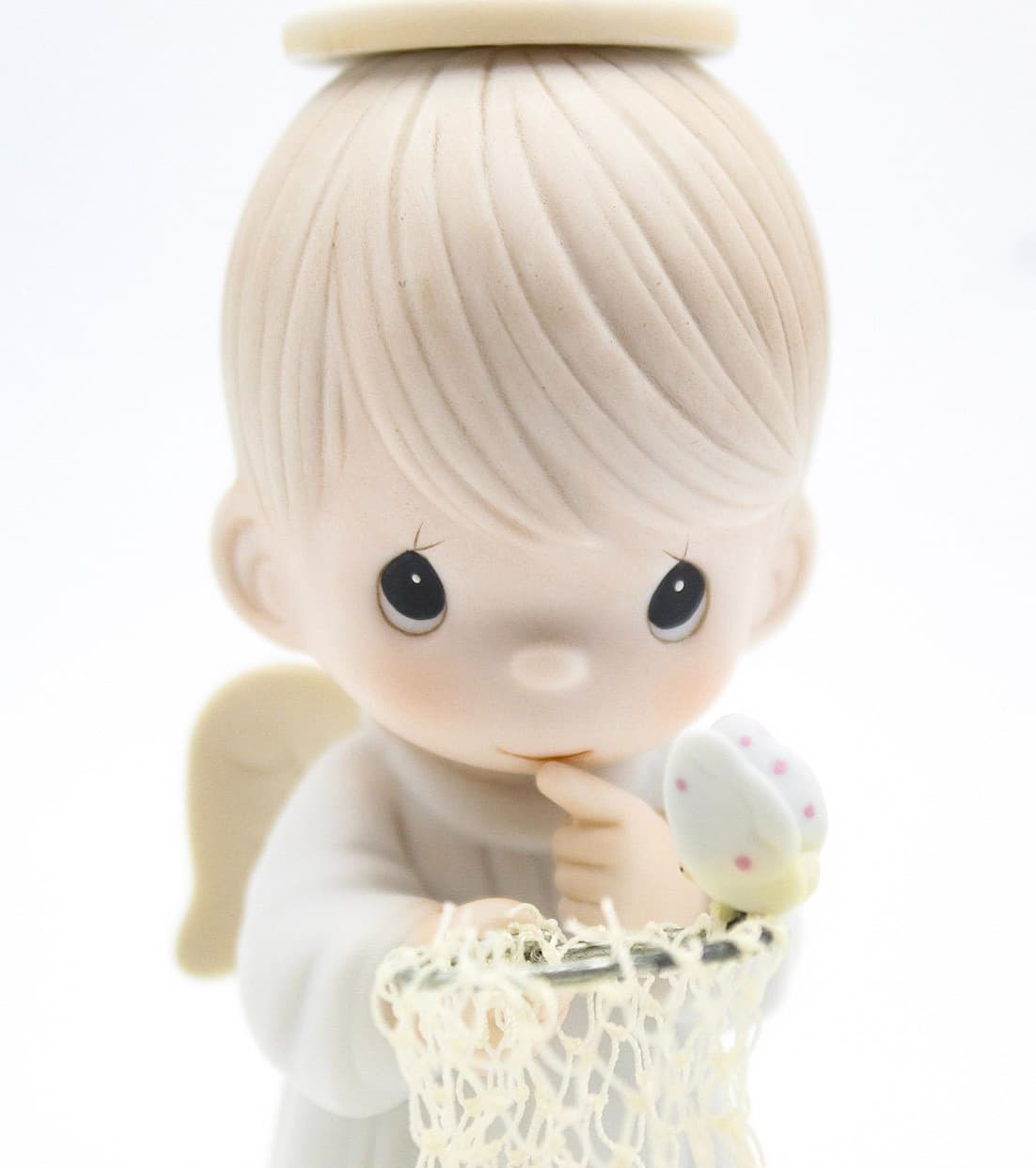 Precious Moments I'm So Glad You Fluttered Me Into My Life Porcelain Figurine - Thumbnail 3