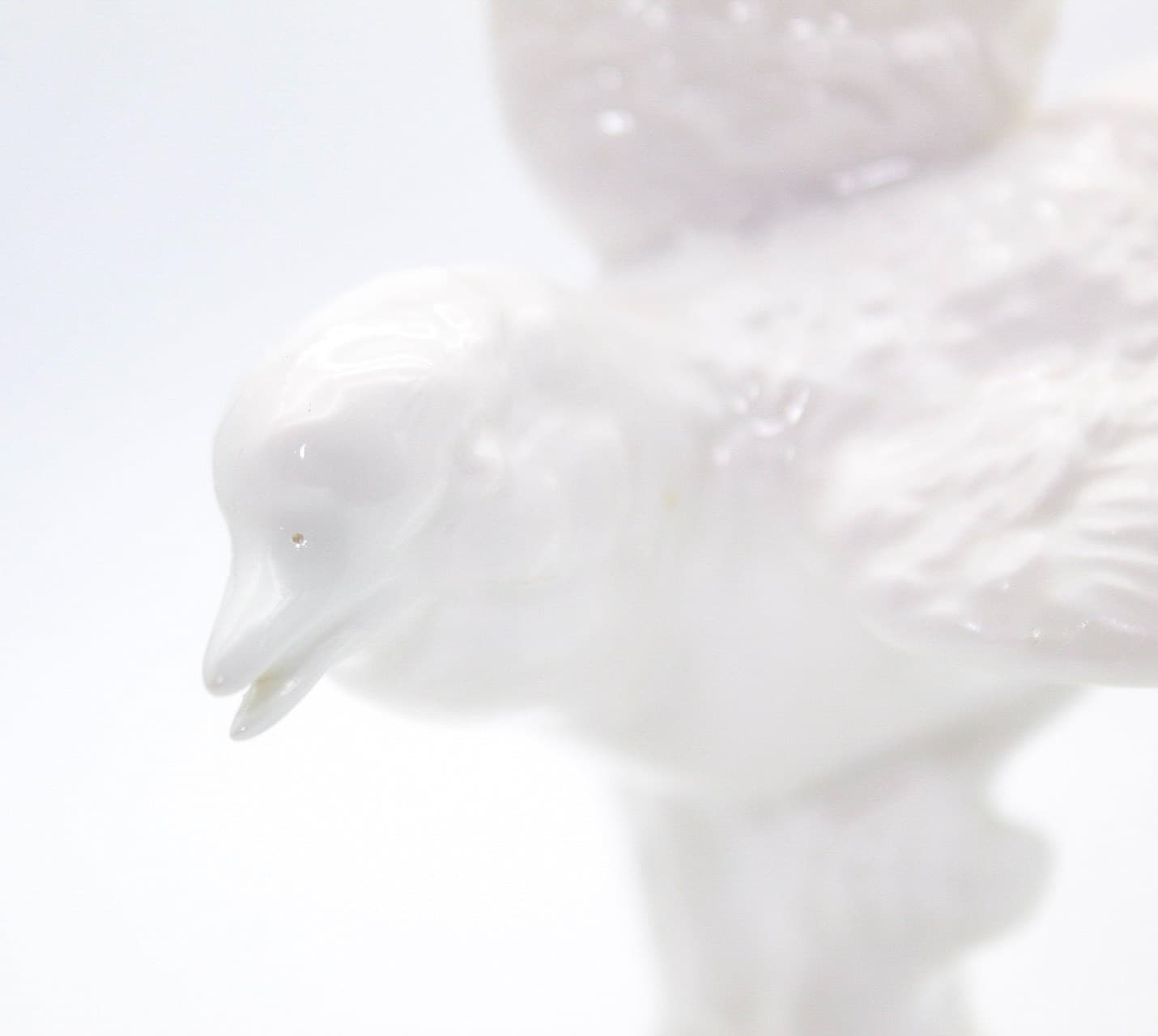 Vintage England J.T. Jones Crown Staffordshire Bone China White Bird Figurine - Thumbnail 2