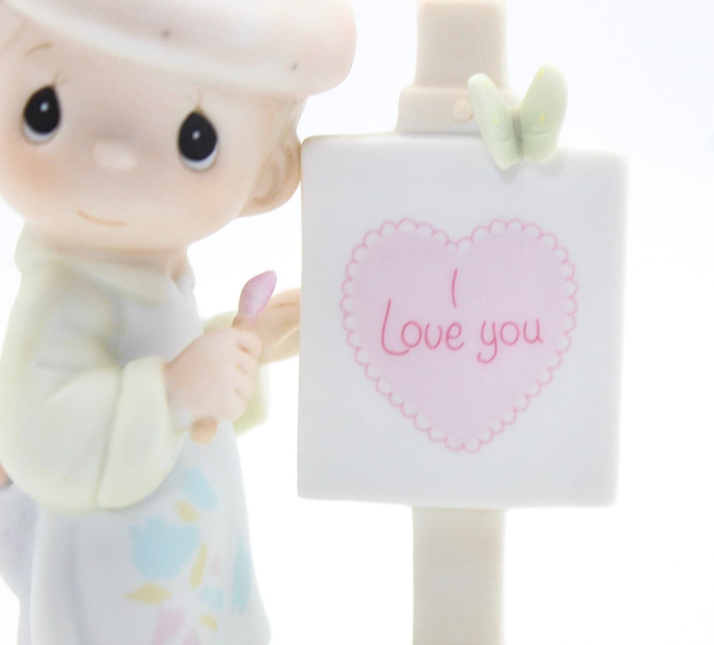 Precious Moments Loving You Dear Valentine Enesco Porcelain Figurine 1986 - Thumbnail 3