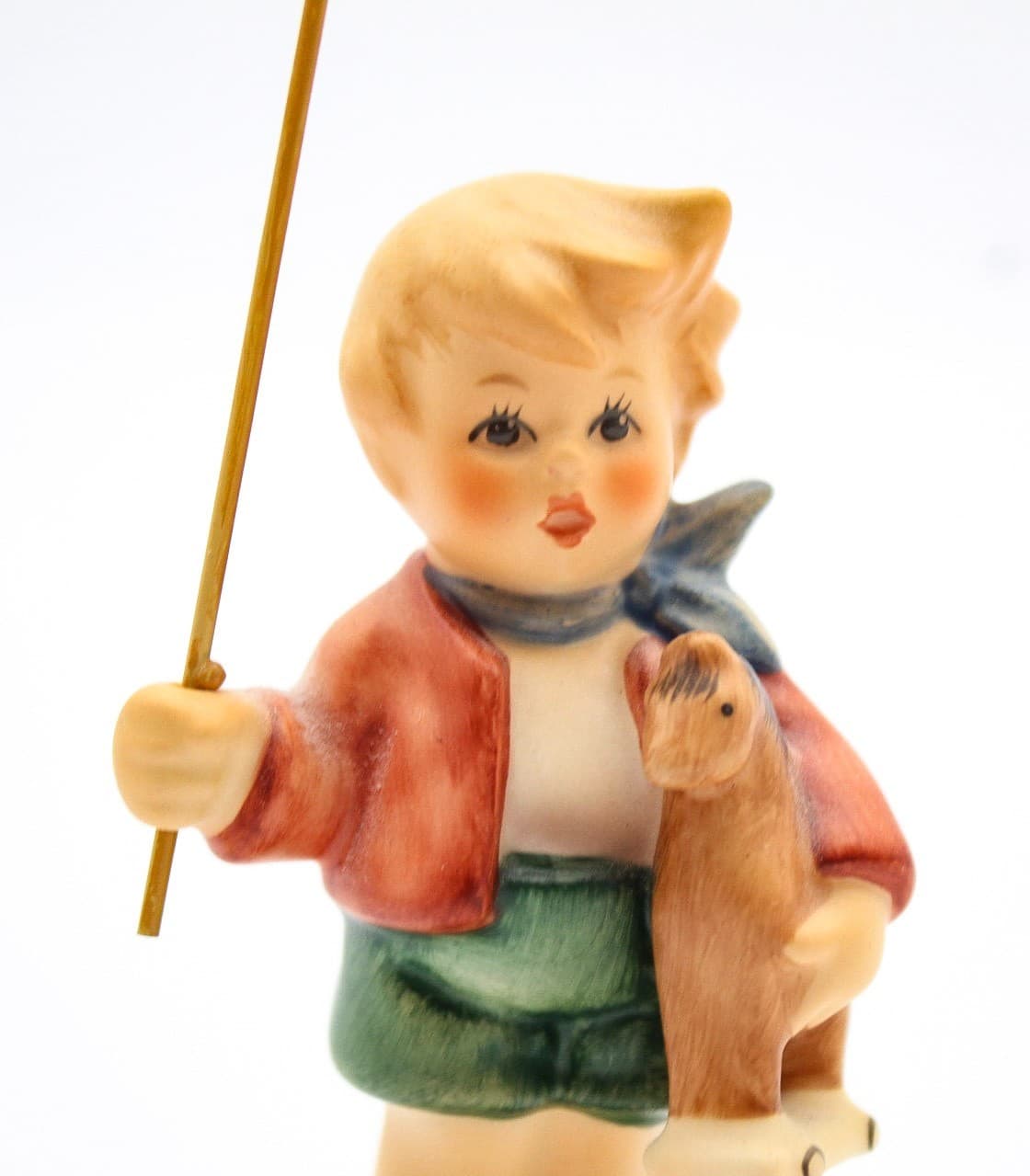 Goebel Hummel Germany #239 E Little Flag Bearer Patriotic Boy Porcelain Figurine - Thumbnail 3