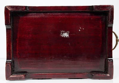 Vintage Jade Inlay Etched Brass Wooden Chinese Jewelry Box - Thumbnail 10
