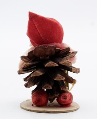 Vtg Japan Pinecone Pixie Elf Gnome Hand Painted Chinelle Christmas Ornament - Thumbnail 4