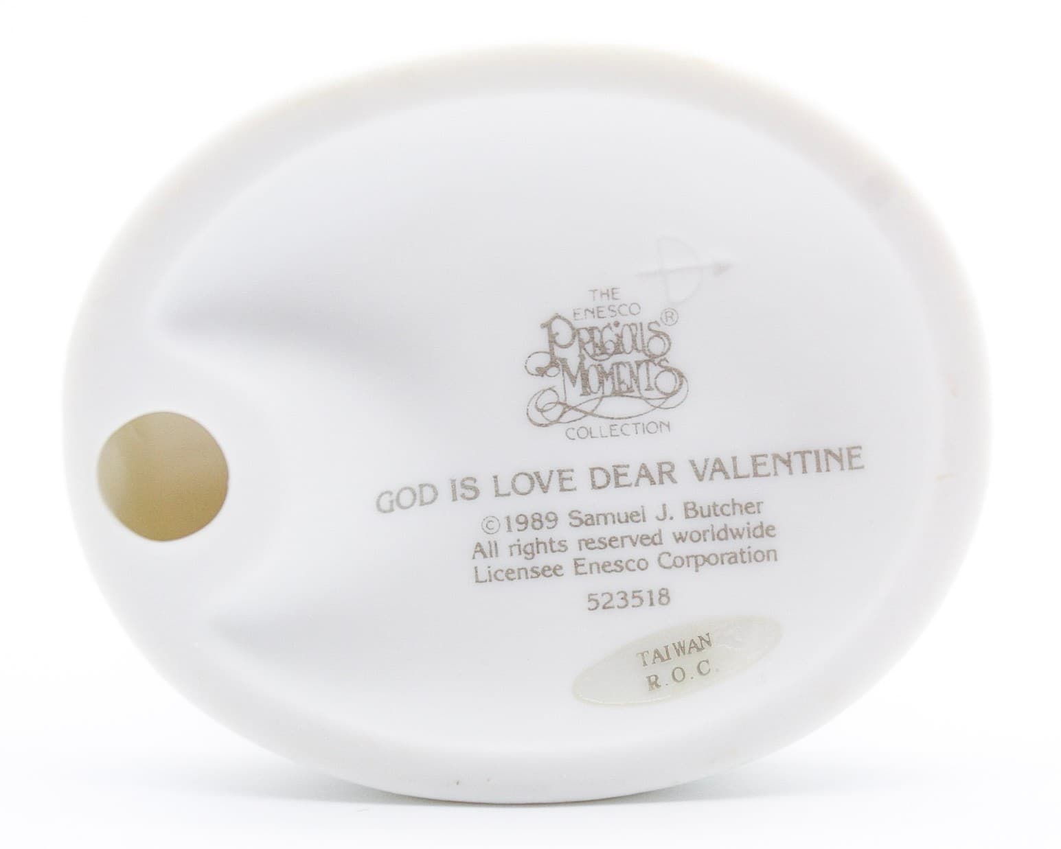 Precious Moments God Is Love Dear Valentine Enesco Porcelain Figurine 1989 - Thumbnail 4